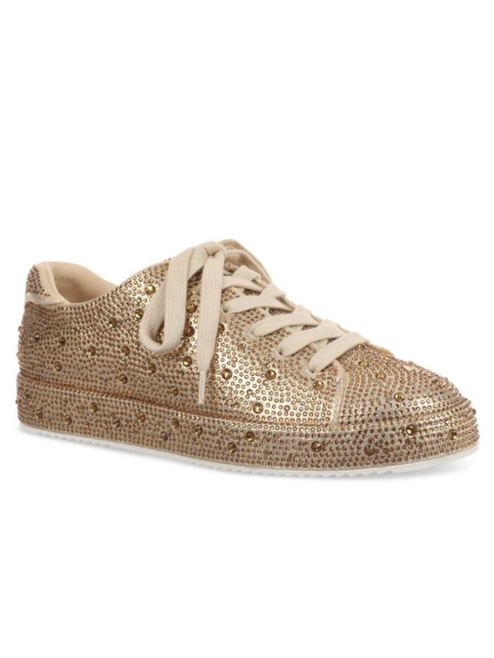 80$ I.N.C. International Concepts Lola Rhinestone Sneakers Size 6 US Gold Bling